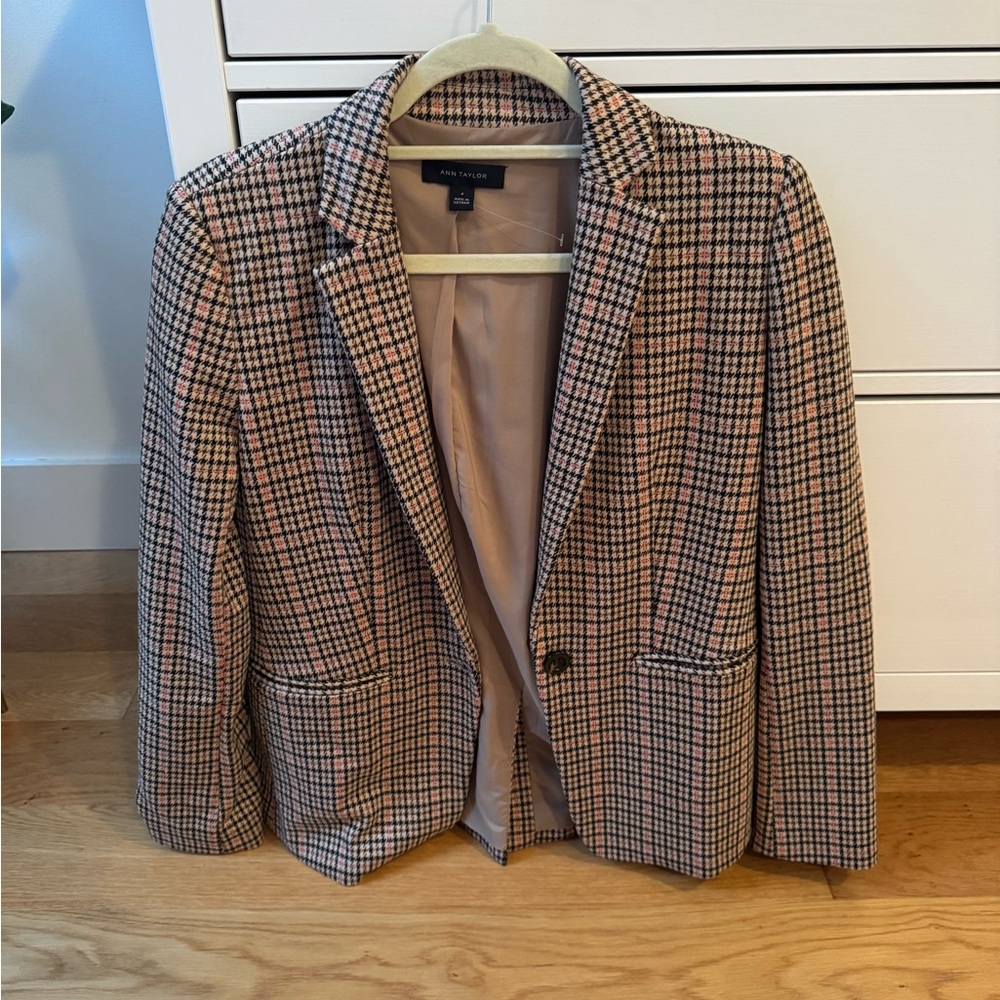 Men's Plaid Blazer - Brown